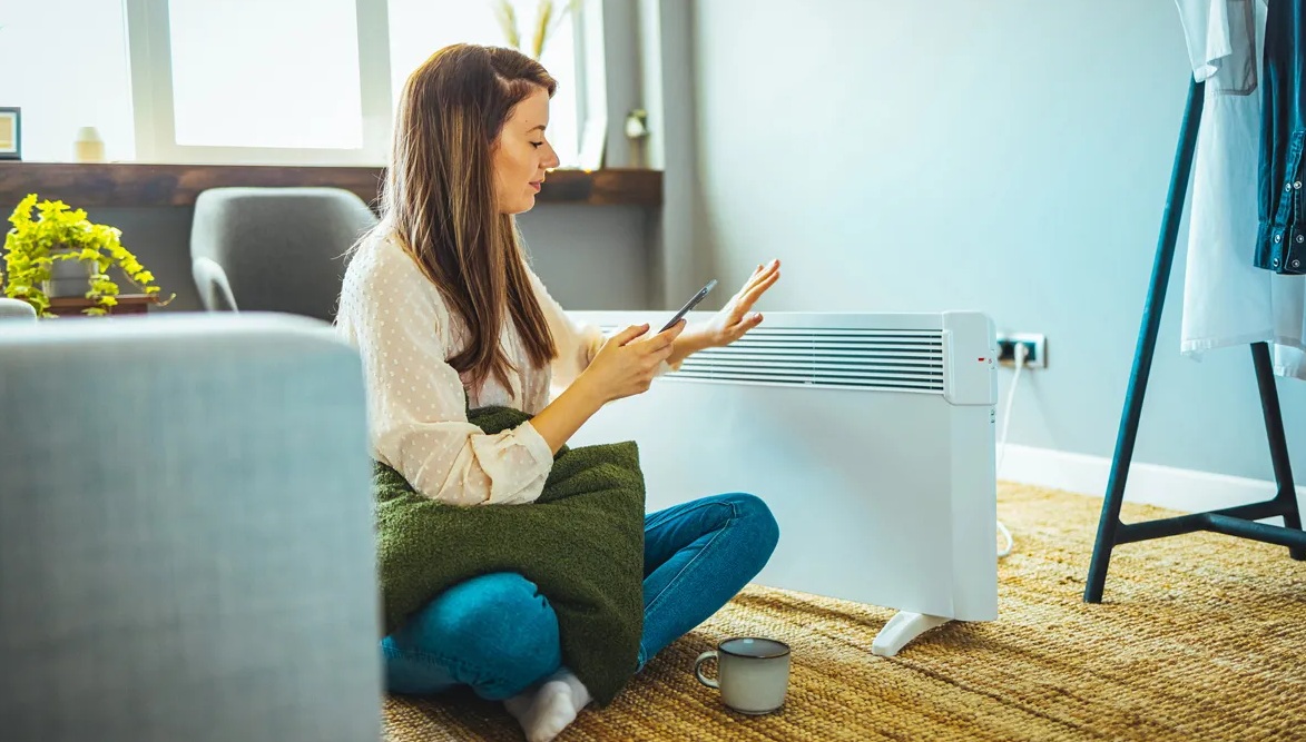Locataire au chaud avec radiateur électrique temporaire